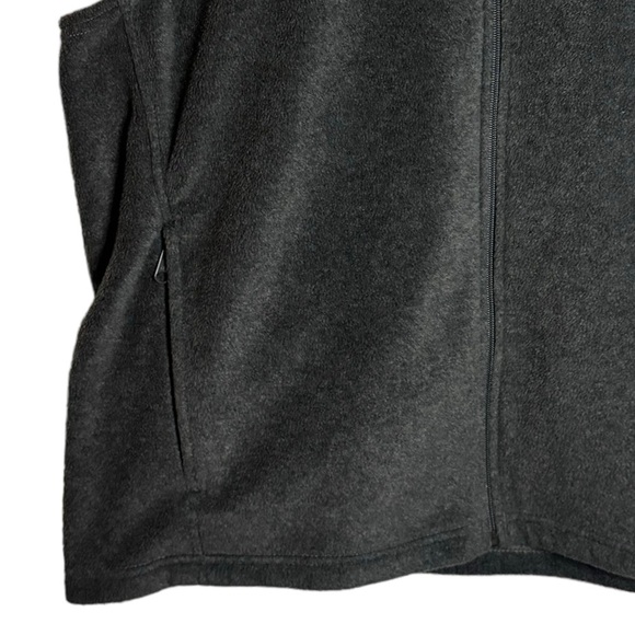 Columbia Fleece Full Zip Sleeveless Vest Mock Neck Zippered Pockets Black XL - Picture 5 of 16